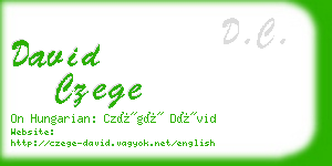 david czege business card